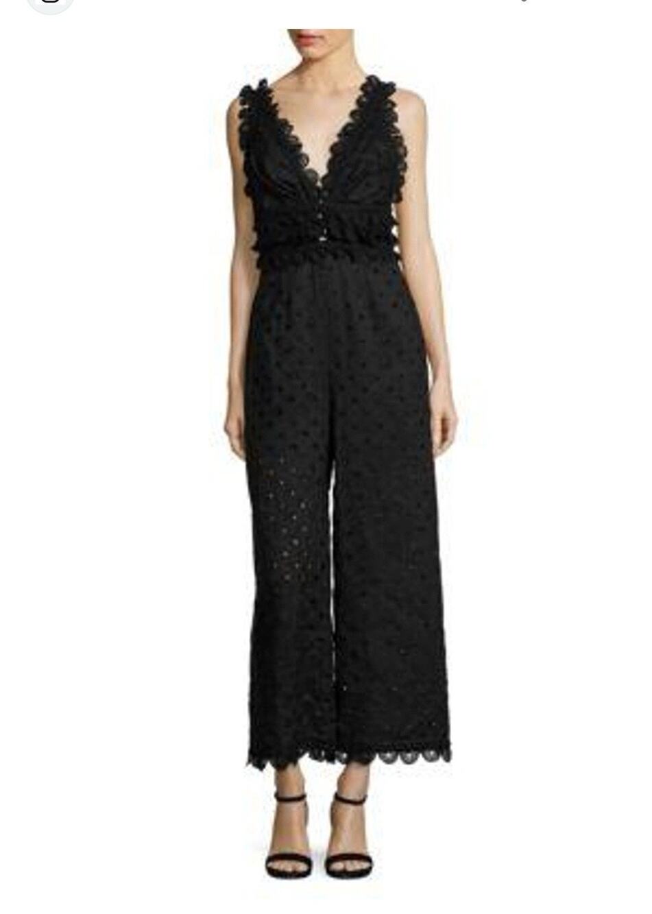 Zimmermann Winsome Black Linen Jumpsuit Size 0